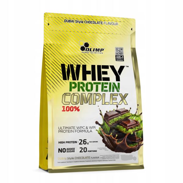 Olimp Nutrition išrūgų baltymų kompleksas 100%, Dubajaus stiliaus šokoladas - 600 g