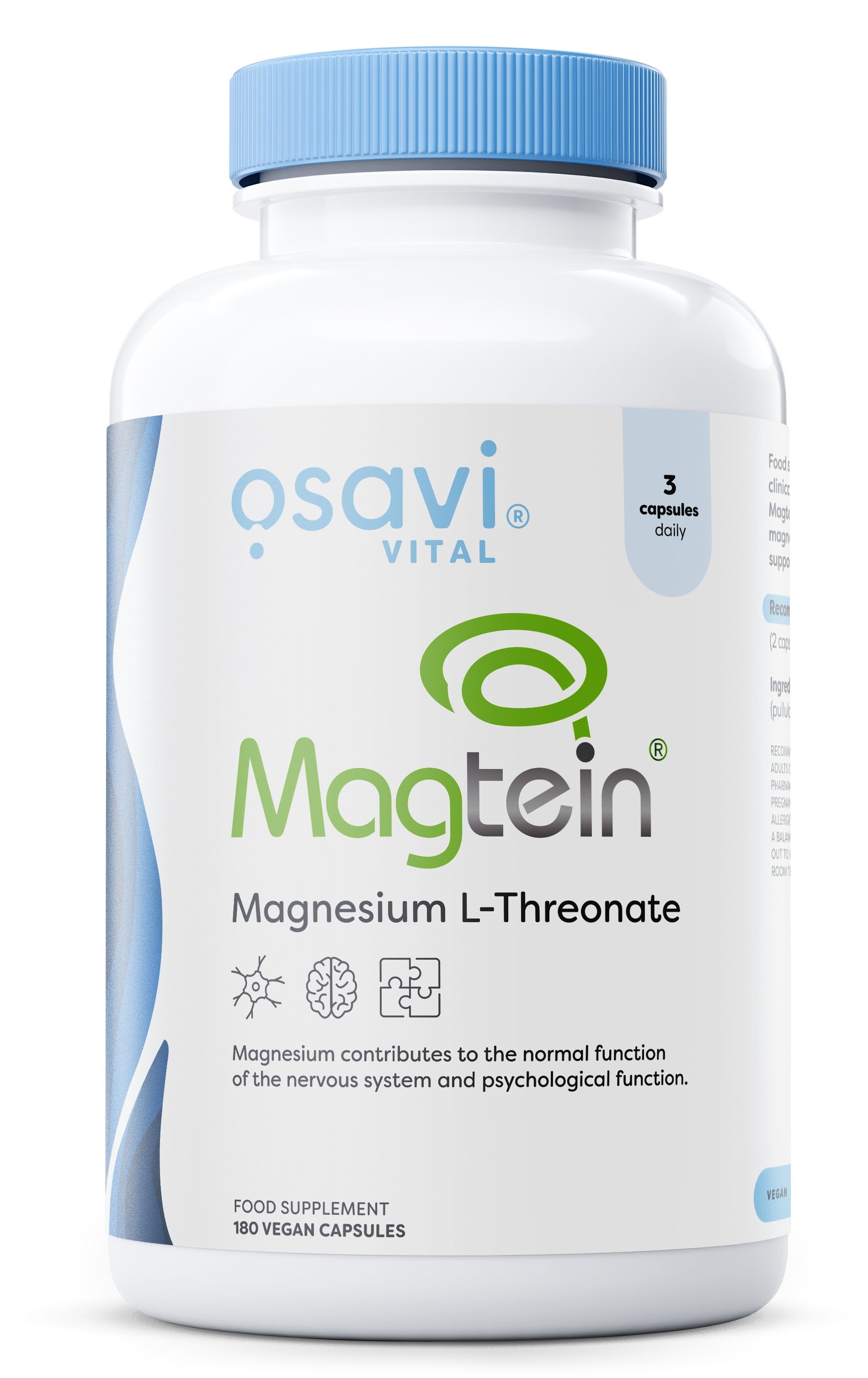 Produkto nuotrauka: Osavi Magtein Magnesium L-threonate - 180 vegan caps