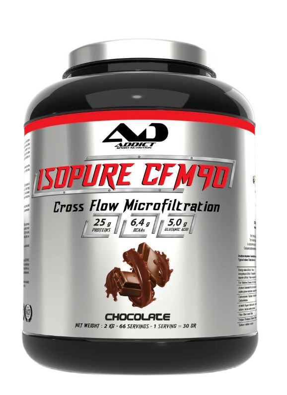 Addict Sport Nutrition Isopure CFM90, šokolado skonio – 2000 g