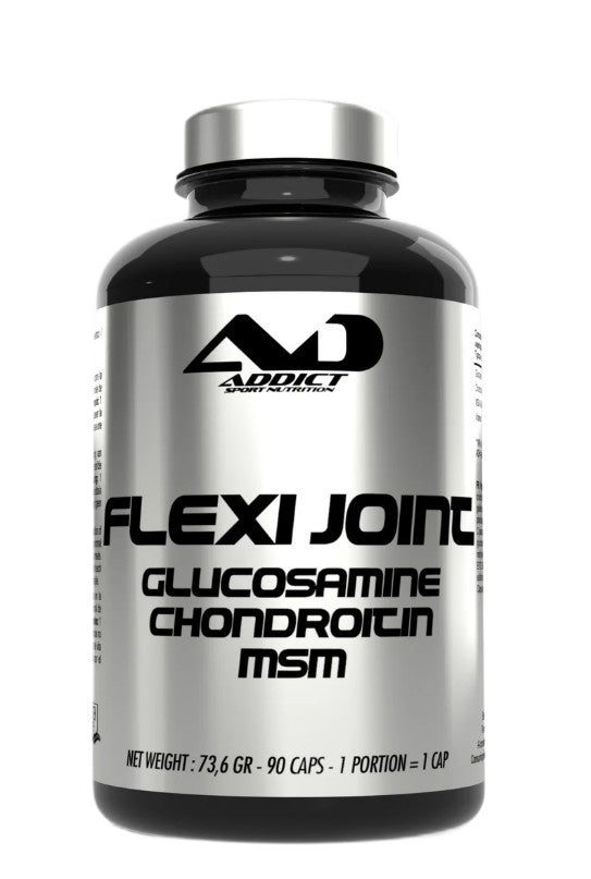 Addict Sport Nutrition Flexi Joint gliukozamino ir chondroitino MSM – 90 kapsulių