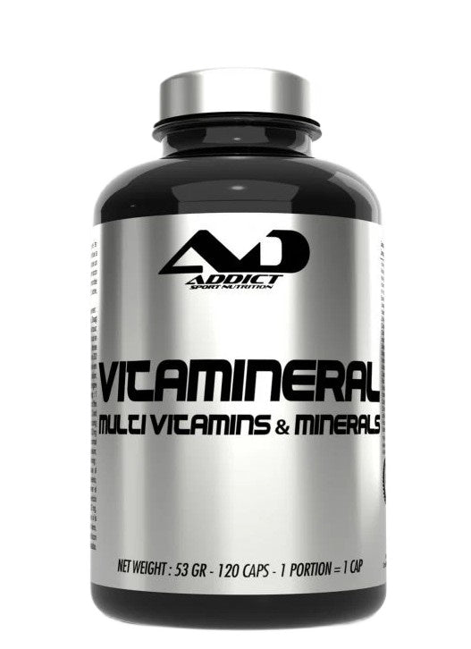 Addict Sport Nutrition vitaminai ir mineralai – 120 kapsulių