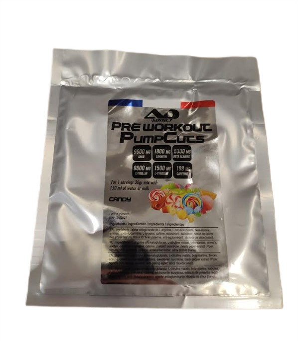 Addict Sport Nutrition prieš treniruotę vartojami Pump Cuts saldainiai – 30 g (1 porcija)
