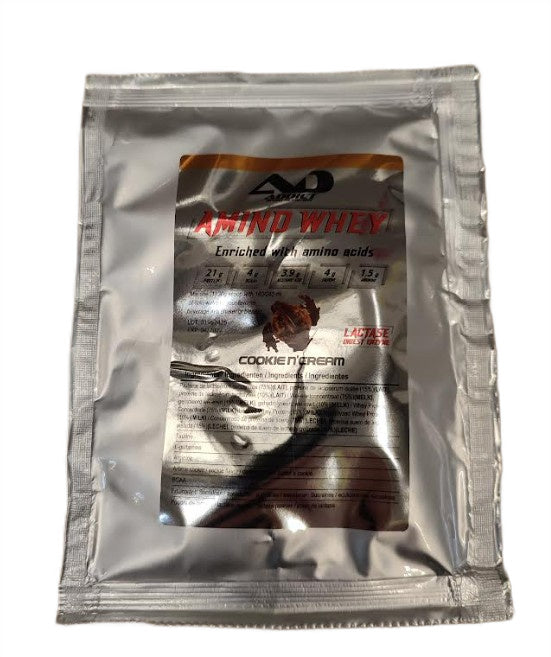 Addict Sport Nutrition amino išrūgų baltymai, sausainių ir grietinėlės skonio – 30 g (1 porcija)