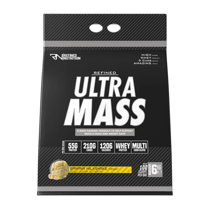 Refined Nutrition Ultra Mass, bananų pieno kokteilis – 6000 g