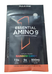 Rule One Essential Amino 9, vaivorykštės skonio saldainiai – 11,5 g (1 porcija)