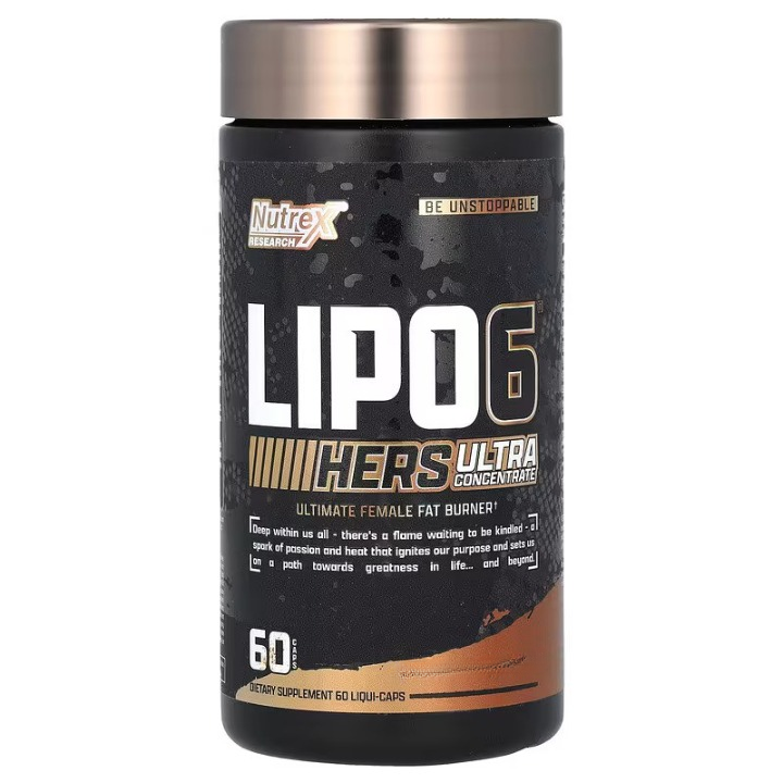 Nutrex Lipo - 6 Black Hers itin koncentratas su kofeinu – 60 kapsulių