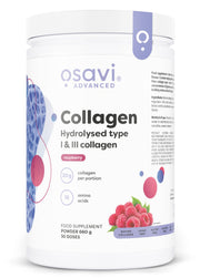Produkto nuotrauka: Osavi Collagen Hydrolysed Type I & III, avietė - 660 g