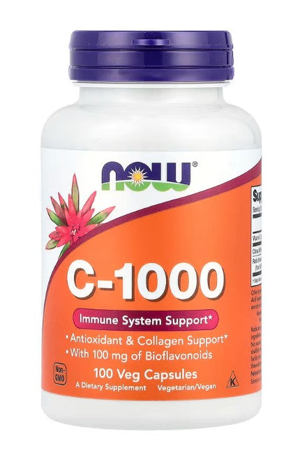 Produkto nuotrauka: NOW Foods Vitamin C-1000 with 100mg Bioflavonoids - 100 kapsulių