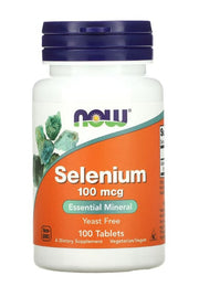 NOW Foods Selenium, 100mcg - 100 tablečių