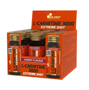 Olimp Nutrition L - karnitinas 3000 Extreme Shot, vyšnių skonio - 9 x 25 ml.