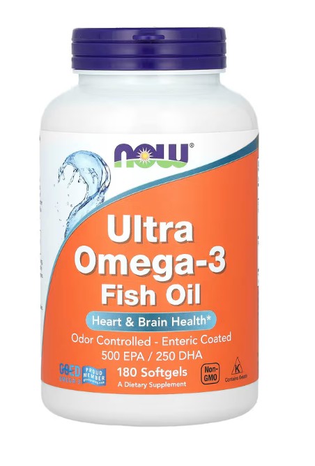 Produkto nuotrauka: NOW Foods Ultra Omega-3 - 180 minkštųjų kapsulių