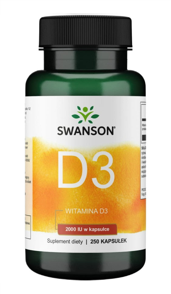 Swanson Witamina D - 3, 2000 TV – 250 dangtelių