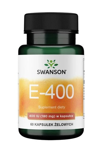 Swanson E - 400 Witamina E, 400 TV – 60 gelių
