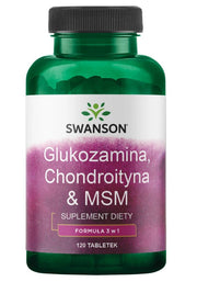 Swanson Glukozamina, Chondroityna ir MSM, 750 mg – 120 tablečių