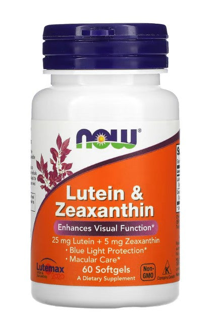 Produkto nuotrauka: NOW Foods Lutein & Zeaxanthin - 60 minkštųjų kapsulių