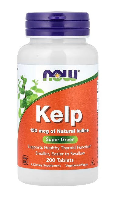 NOW Foods Kelp, 150 mcg – 200 tablečių