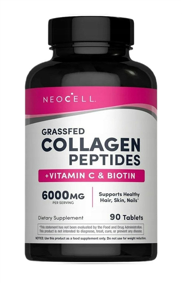 NeoCell žolėje šeriamų gyvūnų kolageno peptidai + vitaminas C ir biotinas – 90 tablečių