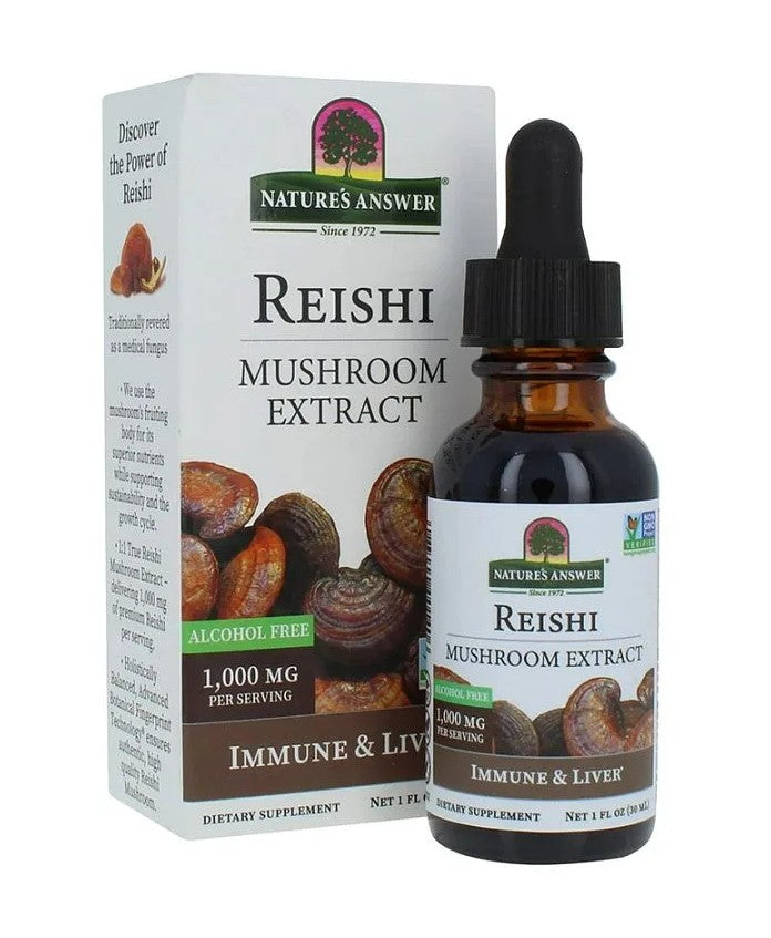 Nature's Answer reiši grybų ekstraktas, 1000 mg - 30 ml.