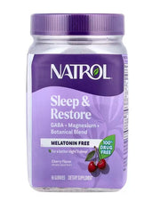 Natrol Sleep & Restore be melatonino, vyšnių skonio – 60 guminukų