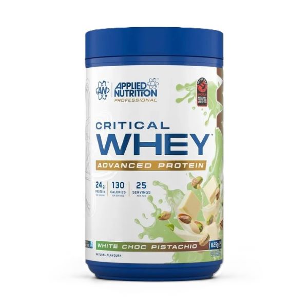 Applied Nutrition Critical Whey, baltojo šokolado ir pistacijų skonio – 825 g