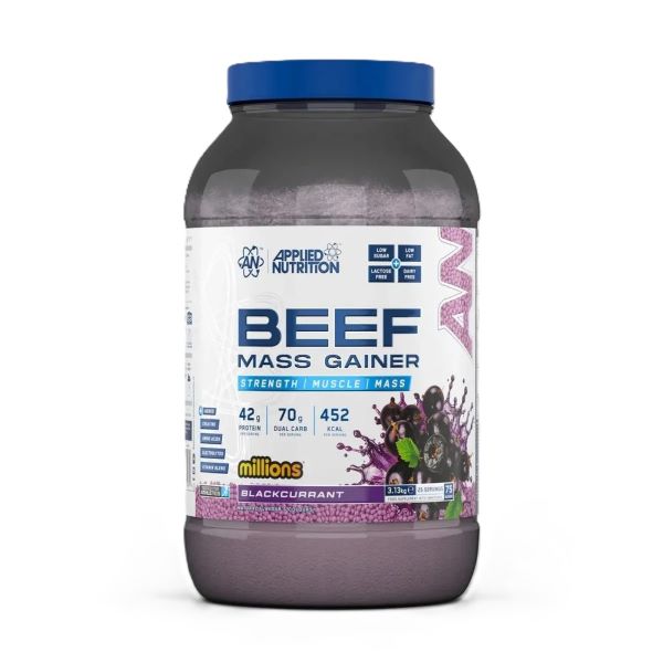 Applied Nutrition jautienos masės didinimo priemonė, milijonai juodųjų serbentų – 3130 g