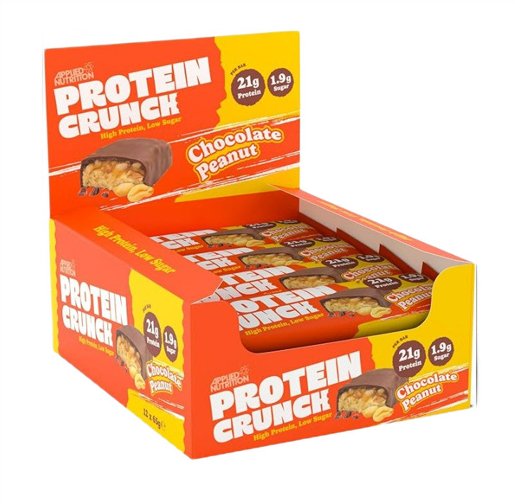 Applied Nutrition Applied Protein Crunch batonėlis, pieniško šokolado ir žemės riešutų skonio – 12 x 65 g