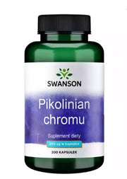 Swanson Pikolinian Chromu, 200 mcg – 200 kapsulių