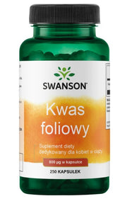 Swanson Kwas Foliowy, 800 mcg – 250