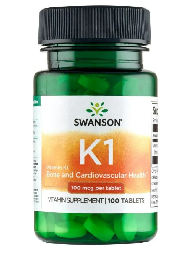 Swanson Witamina K1, 100 mcg – 100 tablečių