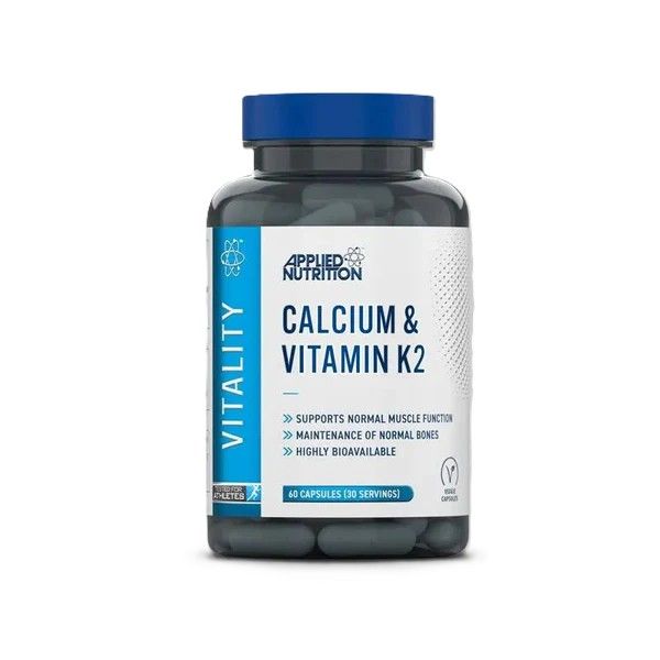 Applied Nutrition kalcis ir vitaminas K2 – 60 kapsulių