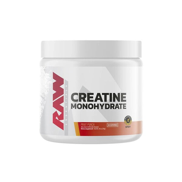 Raw Nutrition kreatino monohidratas, vaisių punšas - 210 g