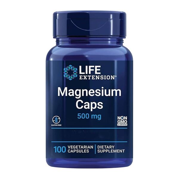 Life Extension Magnio kapsulės, pailginančios trukmę, 500 mg – 100 kapsulių