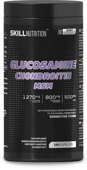Skill Nutrition gliukozamino ir chondroitino MSM – 180 kapsulių