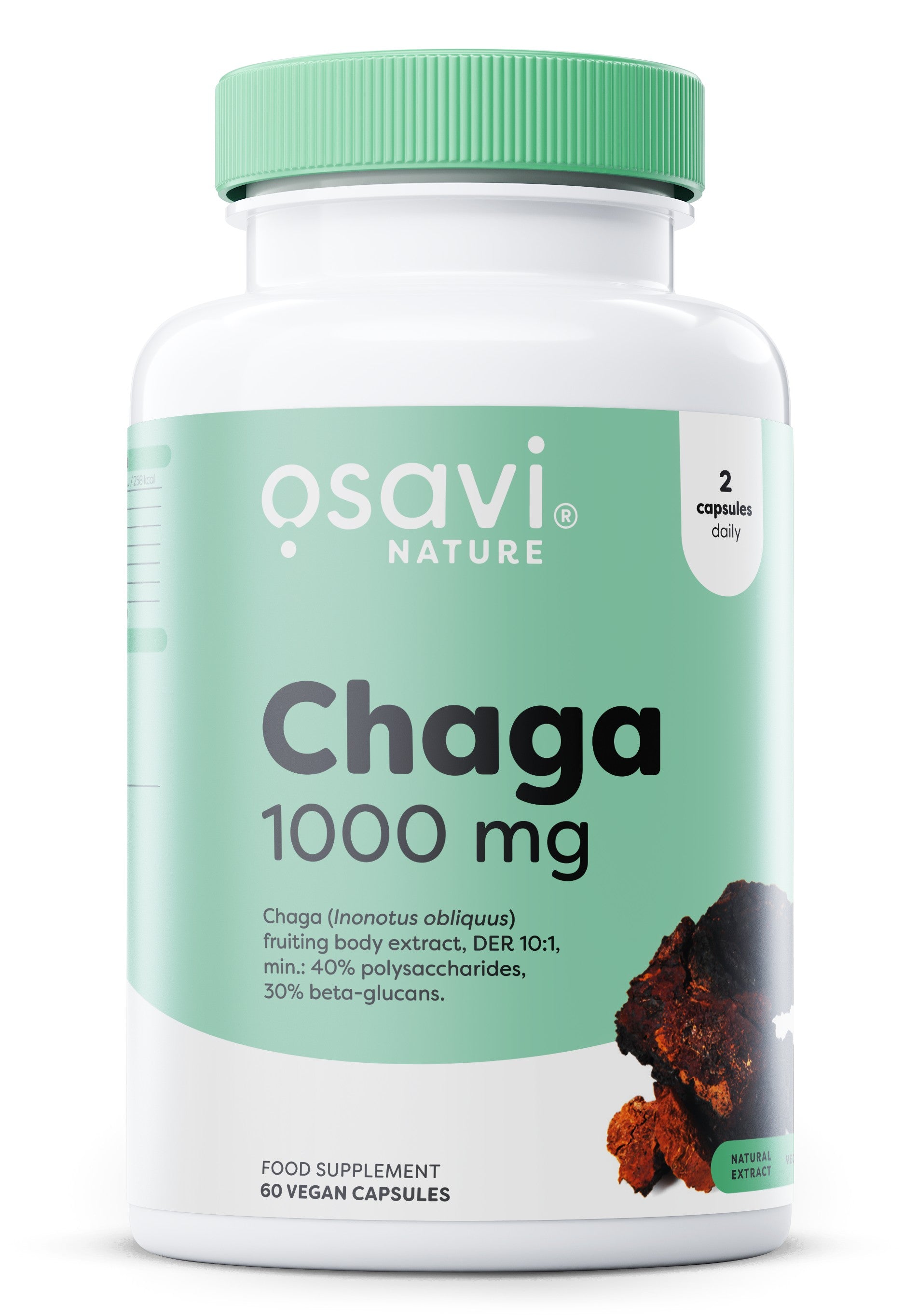 Produkto nuotrauka: Osavi Chaga, 1000mg - 60 vegan caps