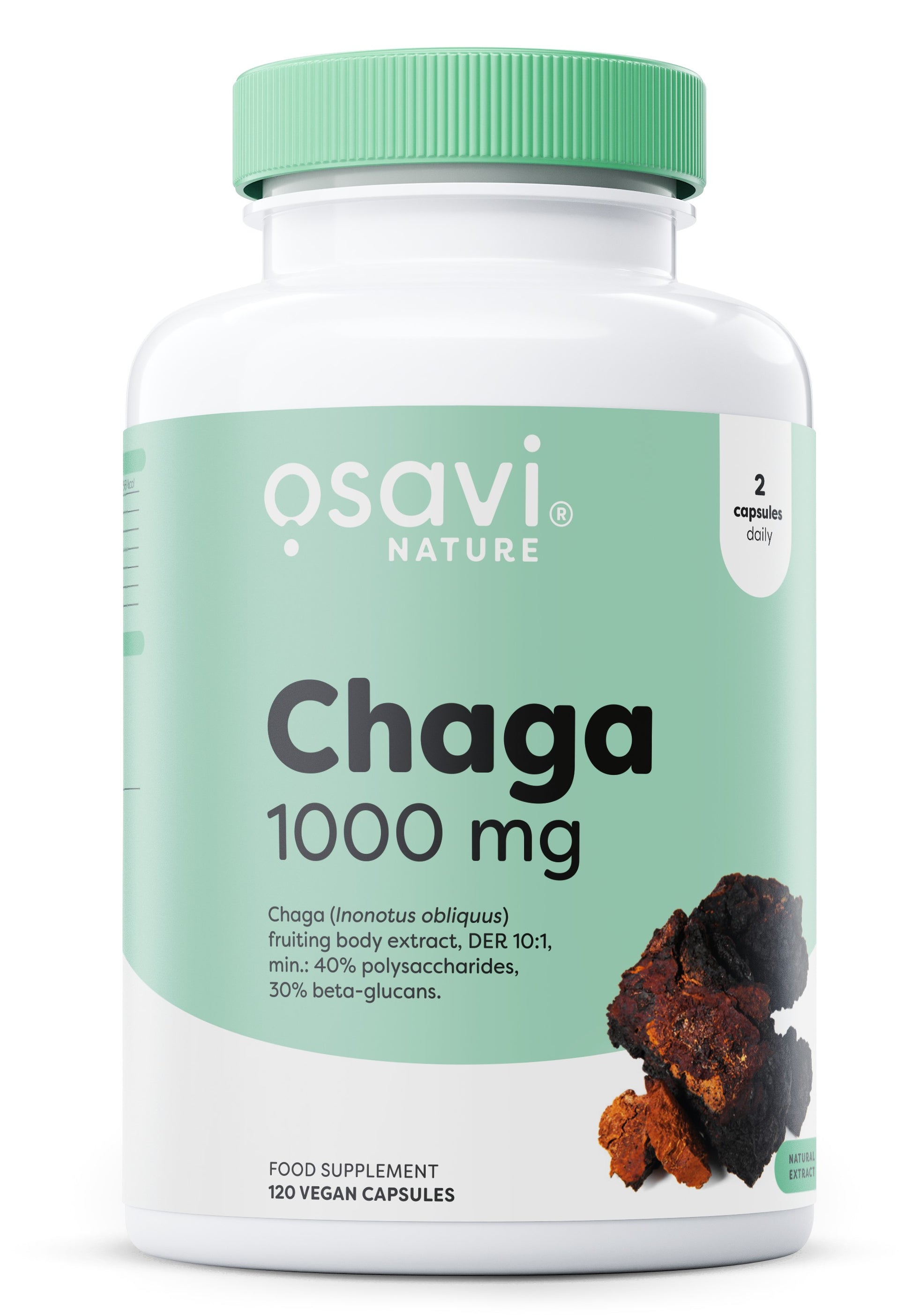 Produkto nuotrauka: Osavi Chaga, 1000mg - 120 vegan caps