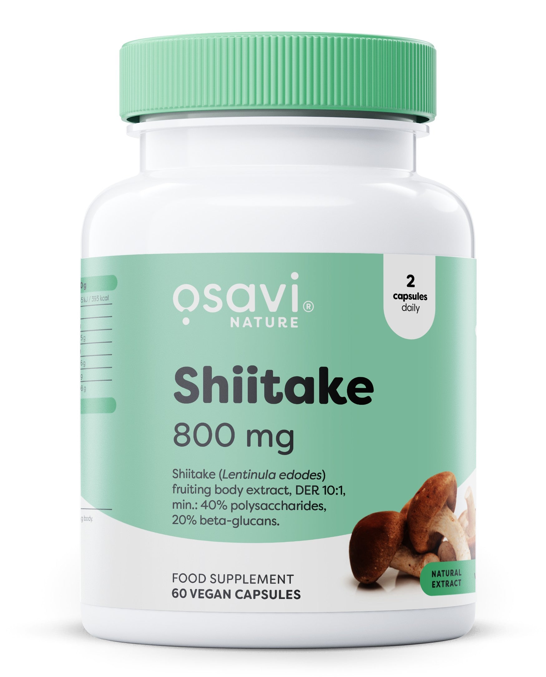Produkto nuotrauka: Osavi Shiitake, 800mg - 60 vegan caps