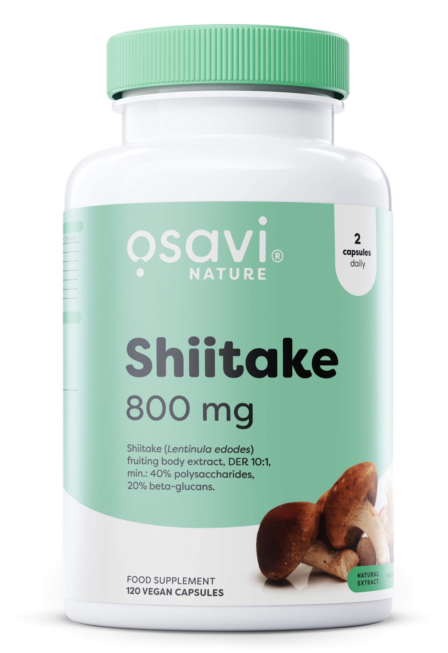 Produkto nuotrauka: Osavi Shiitake, 800mg - 120 vegan caps