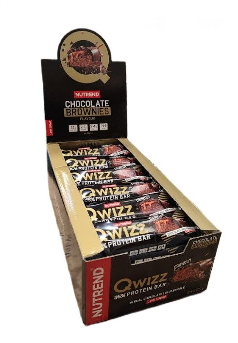 Nutrend Qwizz 35 % baltymų batonėlis, šokoladiniai pyragaičiai – 24 x 60 g