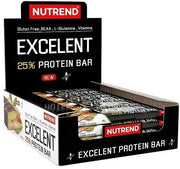 Nutrend Excelent 25 % baltymų batonėlis dvigubas, šokolado ir nugos skonio su spanguolėmis – 18 x 85 g