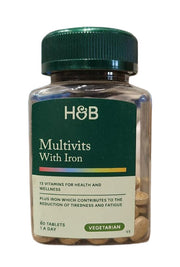 Holland & Barrett multivitaminai su geležimi – 60 tablečių