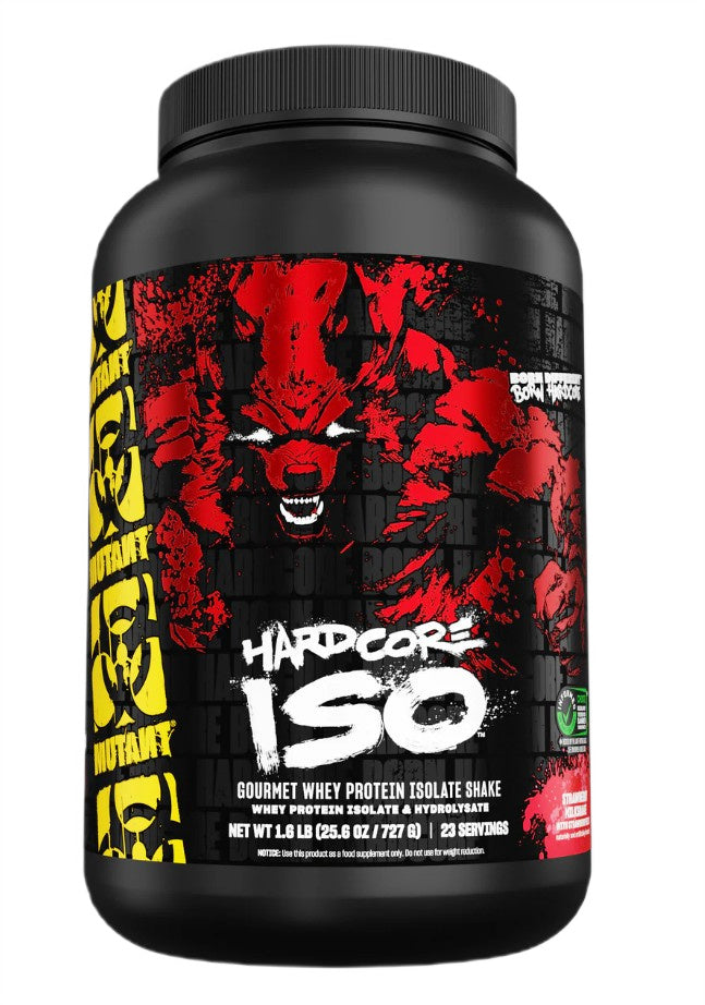 Mutant Hardcore Iso, braškių pieno kokteilis - 727 g