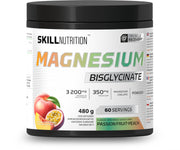 Skill Nutrition magnio bisglicinato milteliai, pasiflorų ir persikų skonio – 480 g