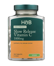 Holland & Barrett didelio stiprumo, lėtai atpalaiduojantis vitaminas C, 1000 mg – 120 tablečių