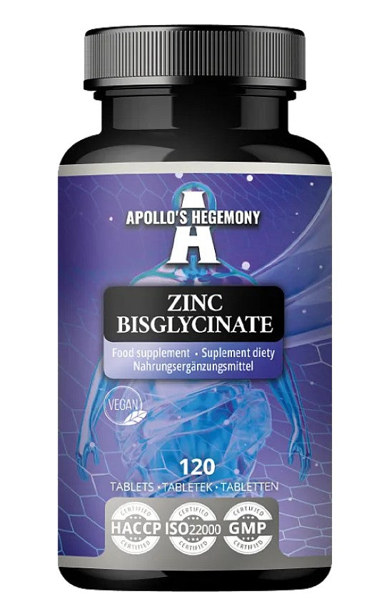 Apollo's Hegemony cinko bisglicinatas – 120 tablečių