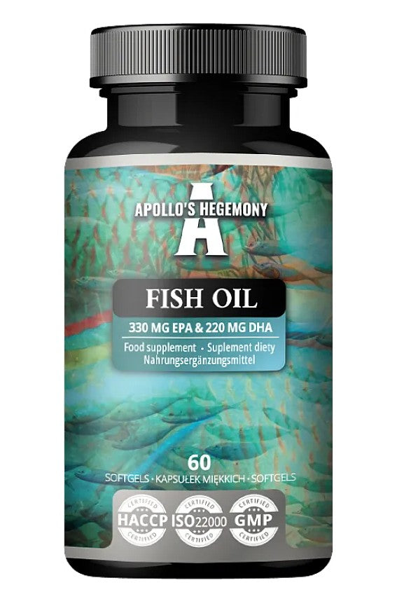 Apollo's Hegemony žuvų taukai, 330 mg EPA ir 220 mg DHA – 60 kapsulių