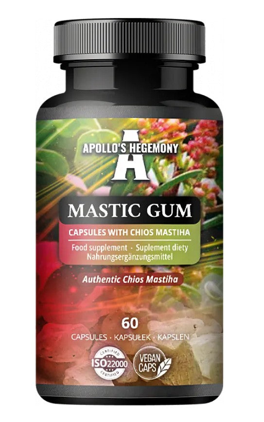 Apollo's Hegemony mastikos kramtomoji guma su Chios Mastiha - 60 kapsulių