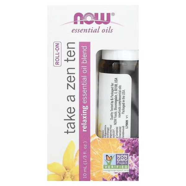 Produkto nuotrauka: NOW Foods Essential Oil Roll-On, Take a Zen Ten - 10 ml.