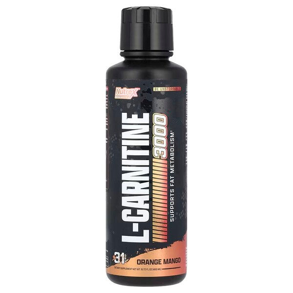Nutrex skystas karnitinas 3000, apelsinų ir mangų – 465 ml.
