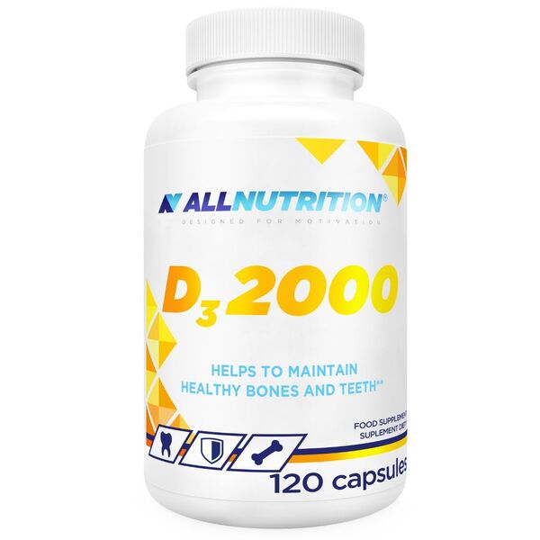 Allnutrition vitaminas D3 2000, 2000 TV – 120 kapsulių