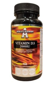 Apollo's Hegemony vitaminas D3 2000 TV – 180 kapsulių